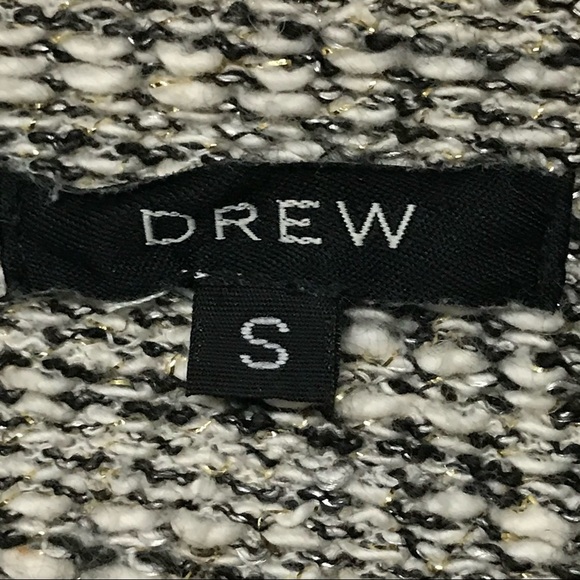Drew Anthro ivory gray textured jacket small - Picture 3 of 5